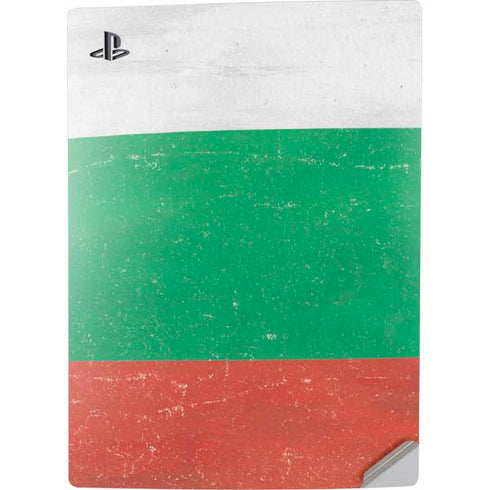 Bulgarian Flag Distressed PS5 Digital Edition Console Skin